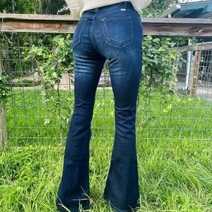 High Waisted Dark Wash Bell Bottom Jeans